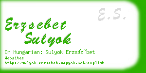 erzsebet sulyok business card